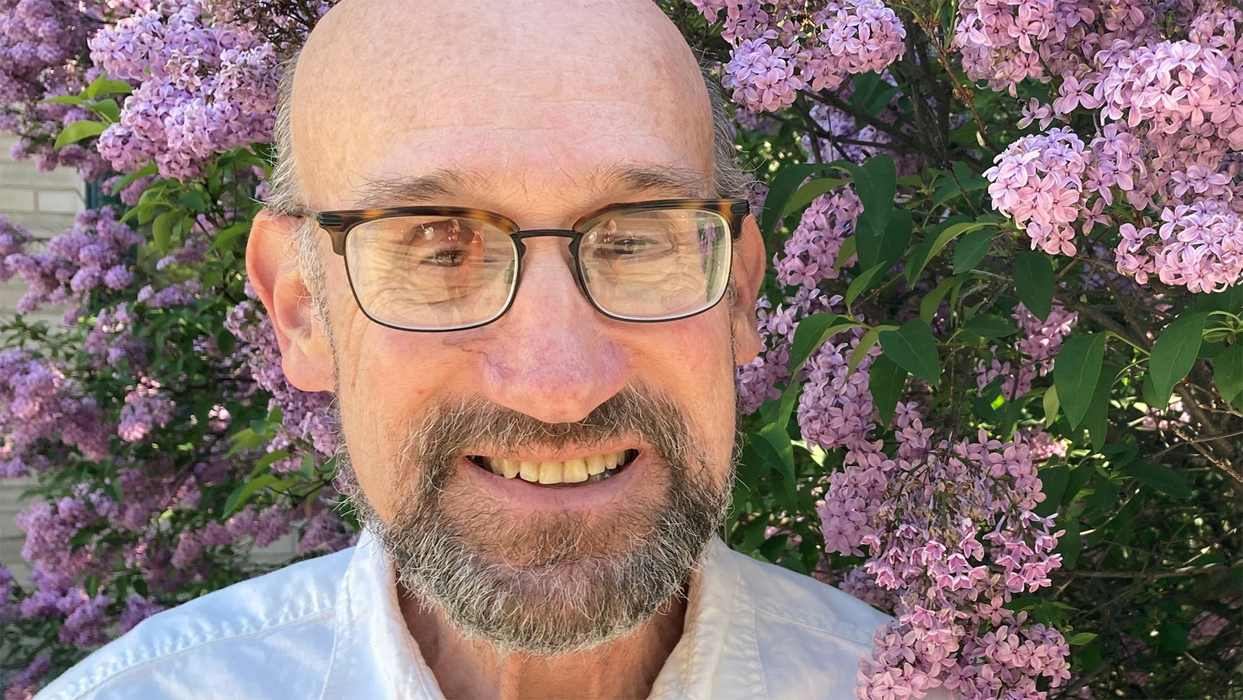 Dr. Donald Rakow in a garden