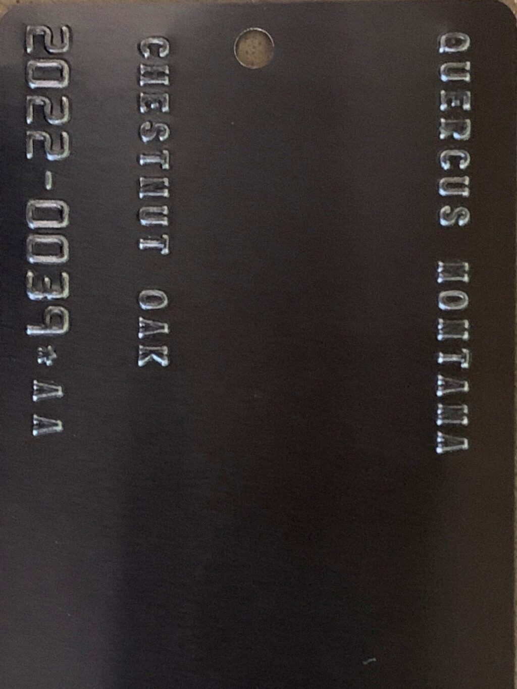 Accession Tag Close-up