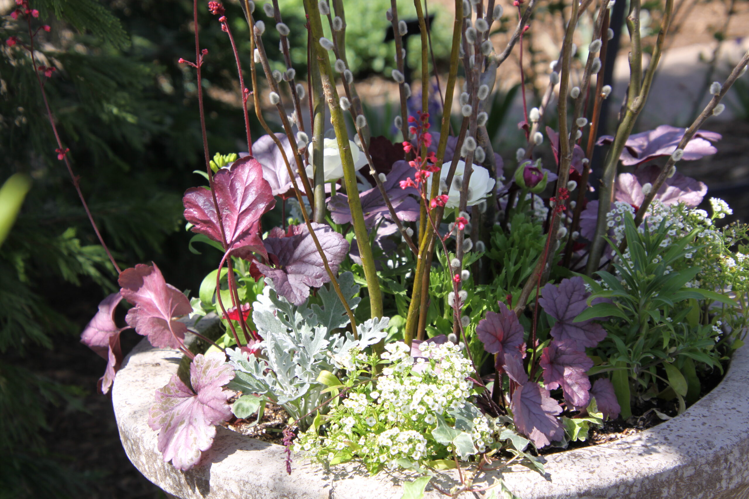 self-contained spring planters